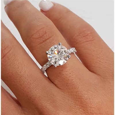 Wholesale Polished 1 carat DEF Color HPHT CVD Round Lab Diamond Women Rings Jewelry Diamonds